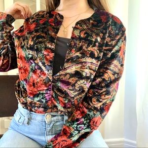 Vintage Norton McNaughton Velvety Print Jacket Sz L